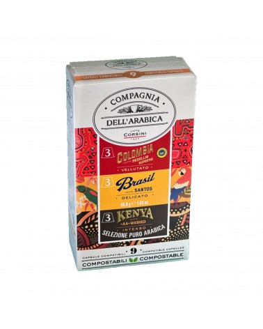 GIFT BOX 3 TINS SINGLE ORIGIN GROUND COFFEE 3X125GR KENYA, BRASIL, COLOMBIA