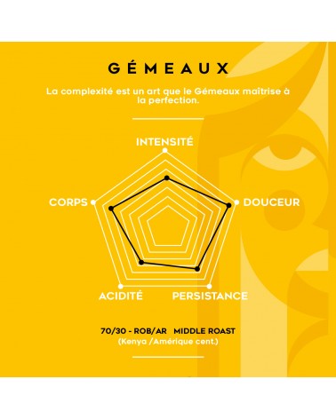 ZODIAQUE GÉMEAUX CAFÉ EN GRAIN 250gr.